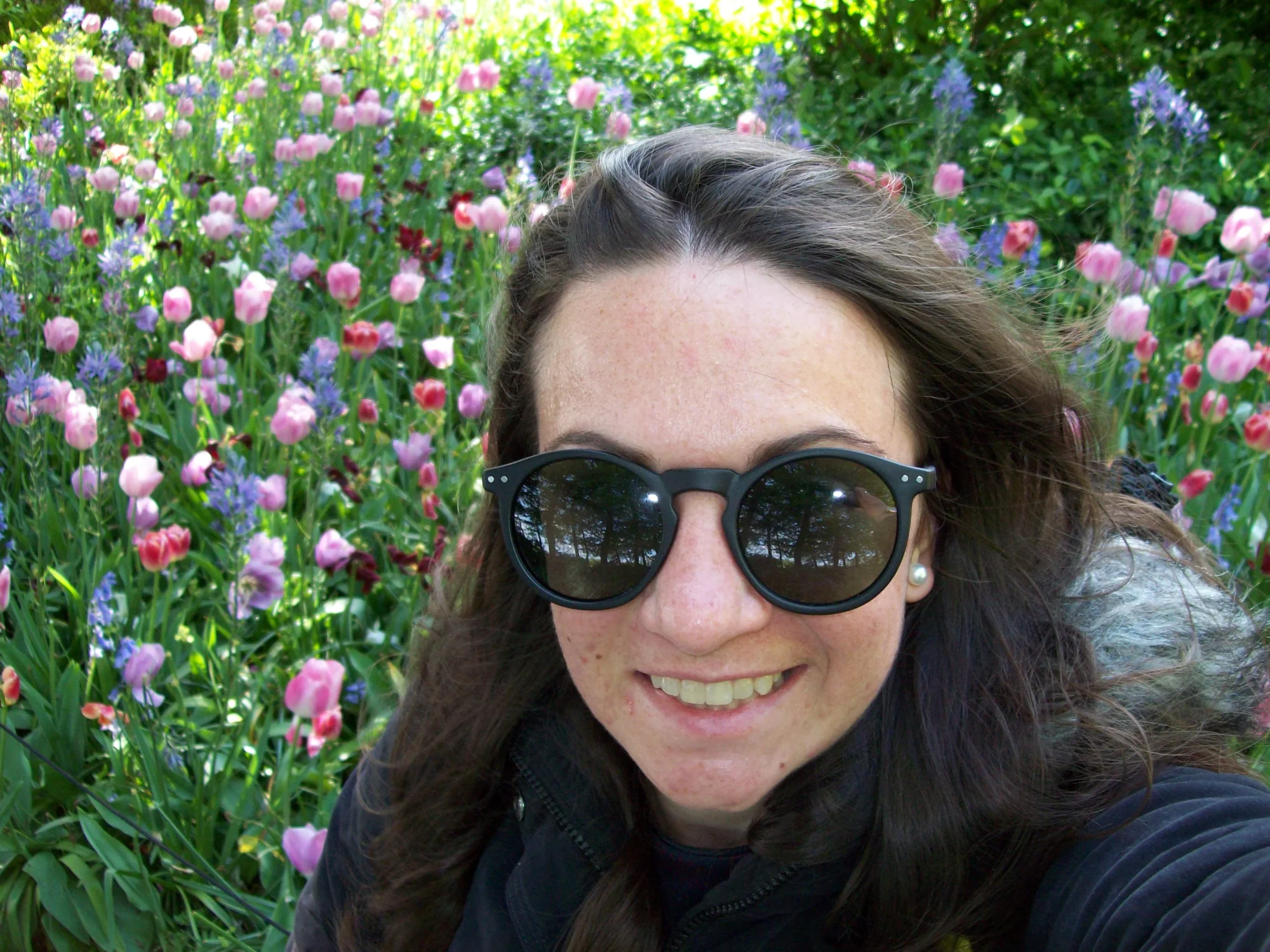 Carmen in a tulip garden